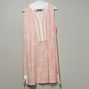 Pink and White Sleeveless Dress